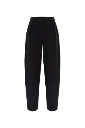 パンツ VERSACE Women Straight Pants 1008222 1A05161 1B000 VERSACE JEANS COUTURE Crop trousers with Baroque belt